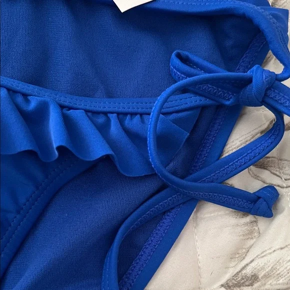 Old Navy Royal Blue Ruffled Bikini Set - Picture 3 of 4
